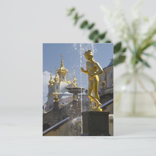 fontans of Petergof, Sint-Petersburg, Rusland Briefkaart (Staand voorkant)