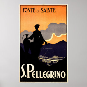 Fonte de Salute S. PELLEGRINO Water Ad  Poster