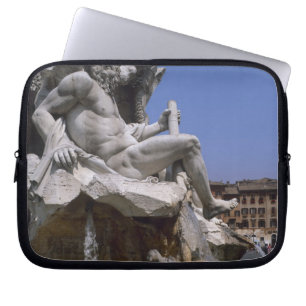 Fonte van de Vier Rivieren, Piazza Navona, Rome, Laptop Sleeve