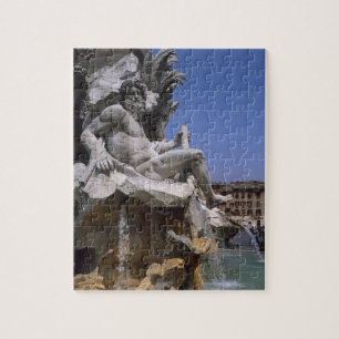 Fonte van de vier rivieren, Piazza Navona, Rome, Legpuzzel