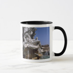 Fonte van de vier rivieren, Piazza Navona, Rome, Mok
