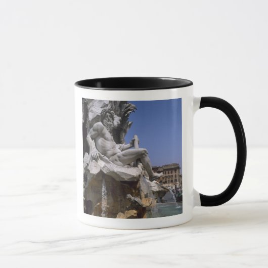 Fonte van de vier rivieren, Piazza Navona, Rome, Mok (Rechts)