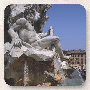 Fonte van de Vier Rivieren, Piazza Navona, Rome, Onderzetter