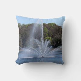 Fontein aan een meer kussen