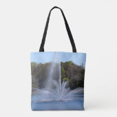 Fontein aan een meer tote bag (Achterkant)