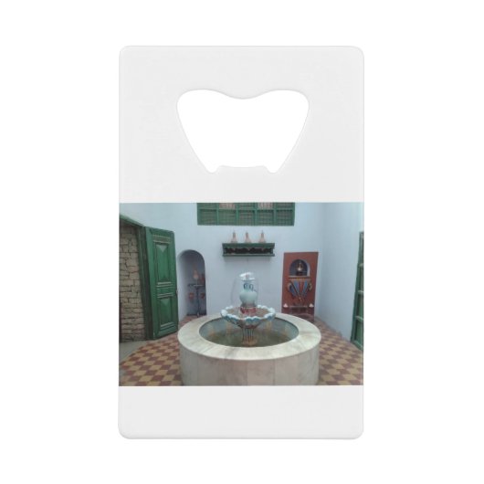 fontein creditkaart flessenopener (Voorkant)