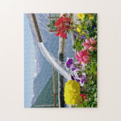 Fontein en bloemen Puzzel (Verticaal)