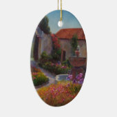 fontein en tuin bij Carmel Mission Keramisch Ornament (Rechts)