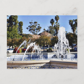fontein in Balbao Park San Diego Briefkaart