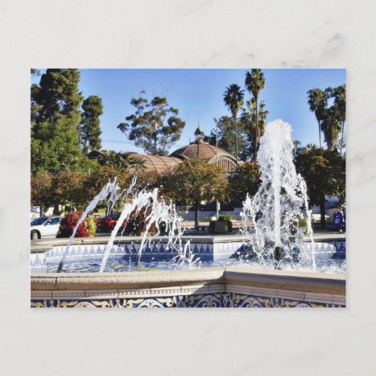 fontein in Balbao Park San Diego Briefkaart (Voorkant)