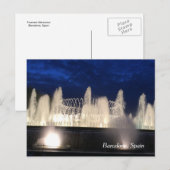 fontein in Barcelona, Spanje Briefkaart (Voorkant / Achterkant)