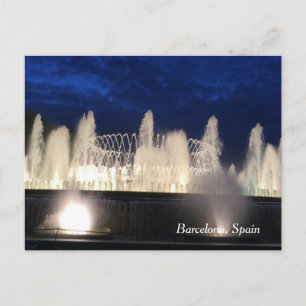 Fontein in Barcelona, Spanje Briefkaart