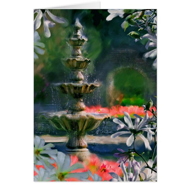 fontein in bloemen (Voorkant)