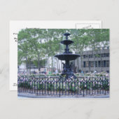fontein in Borough Hall, Brooklyn Briefkaart (Voorkant / Achterkant)
