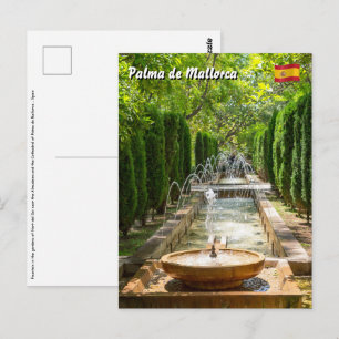 Fontein in de Almudaina-tuinen - Palma de Mallorca Briefkaart