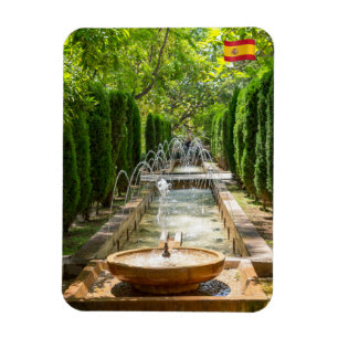 Fontein in de Almudaina-tuinen - Palma de Mallorca Magneet