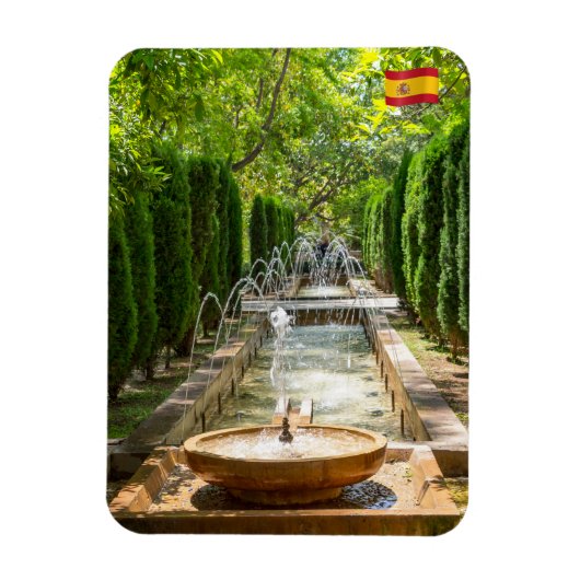 Fontein in de Almudaina-tuinen - Palma de Mallorca Magneet (Verticaal)