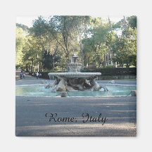 fontein in de tuin van Villa Borghese, Rome Magnet