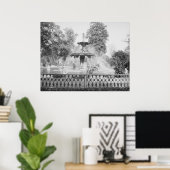 fontein in Forsyth Park Poster (Thuiskantoor)
