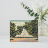 Fontein in Forsyth Park Savannah GA Historisch Briefkaart (Staand voorkant)