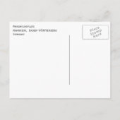 Fontein in Friedrichsplatz, Mannheim, Duitsland Briefkaart (Achterkant)