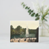 fontein in het Kurpark, Wiesbaden, Hesse-Nassau; Briefkaart (Staand voorkant)