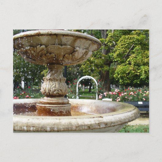 fontein in het park briefkaart (Voorkant)