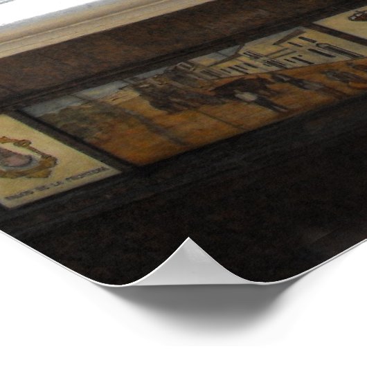 fontein in Marbella, Spanje Poster (Hoek)