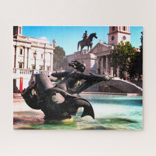 fontein in Trafalgar Square London Legpuzzel (Horizontaal)