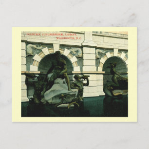fontein, Library of Congress, Washington DC Briefkaart