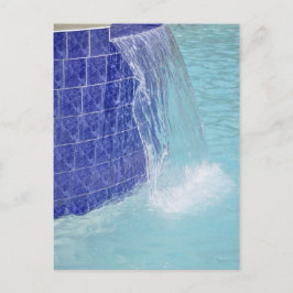 fontein met blauwe tegels briefkaart