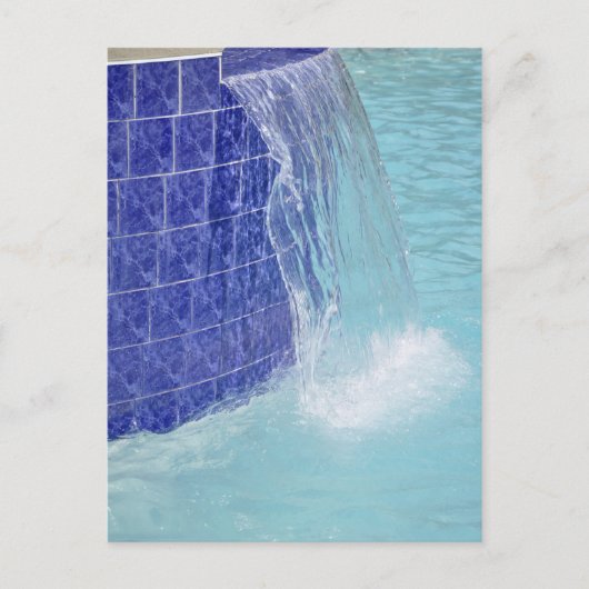 fontein met blauwe tegels briefkaart (Voorkant)