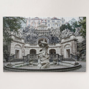 fontein met een Neptunstandbeeld in Praag Jigzaag Legpuzzel