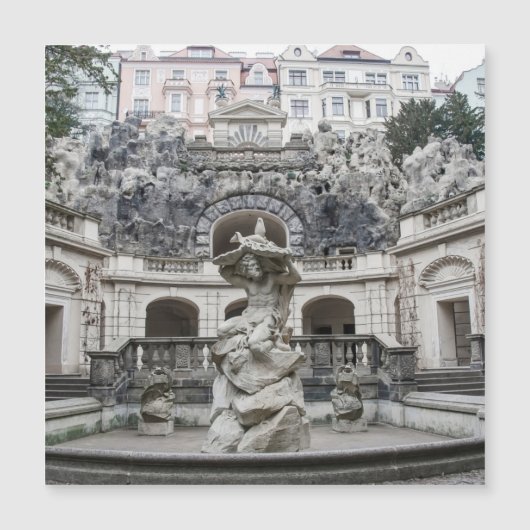 fontein met Neptunstandbeeld in Praag (Voorkant)