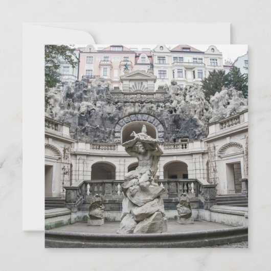 fontein met Neptunstandbeeld in Praag (Voorkant)