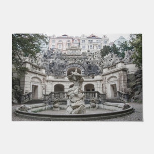 fontein met Neptunstandbeeld in Praag Deurmat