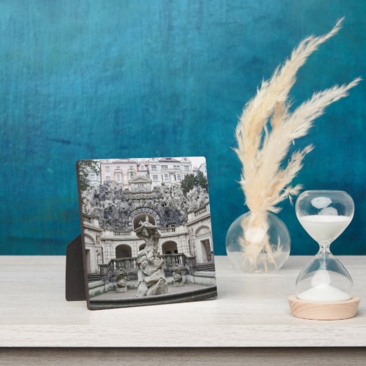 fontein met Neptunstandbeeld in Praag Fotoplaat (Insitu)