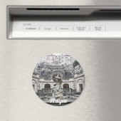 fontein met Neptunstandbeeld in Praag Magneet (Insitu (Vaatwasser))