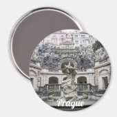 fontein met Neptunstandbeeld in Praag Magneet (Voorkant / Achterkant)