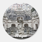 fontein met Neptunstandbeeld in Praag Magneet (Voorkant)