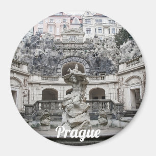fontein met Neptunstandbeeld in Praag Magneet