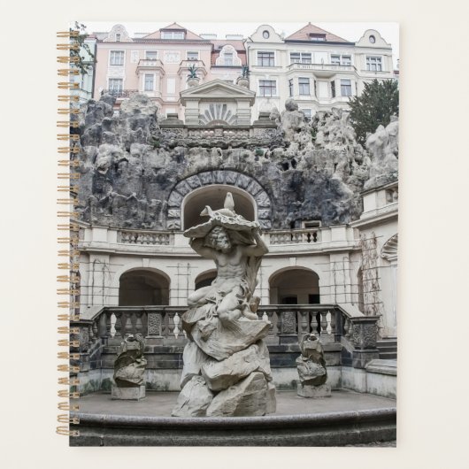 fontein met Neptunstandbeeld in Praag Planner (Voorkant)