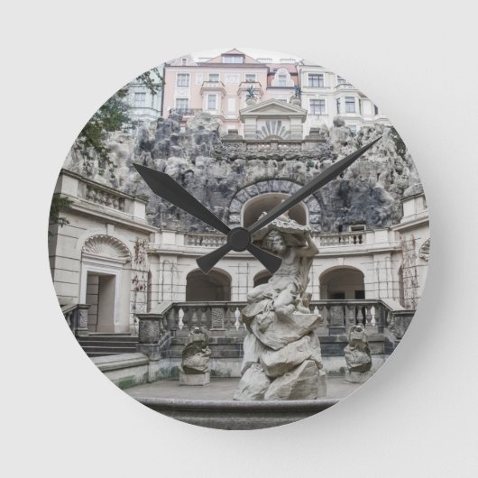 fontein met Neptunstandbeeld in Praag Ronde Klok (Voorkant)