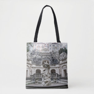 fontein met Neptunstandbeeld in Praag Tote Bag