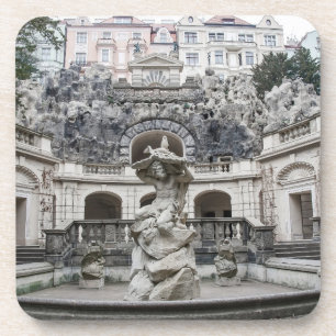 Fontein met Neptunusbeeld in Praag Bier Onderzetter