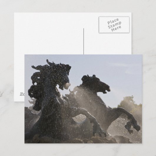 fontein, monument des Girondins, Bordeaux; Briefkaart (Voorkant / Achterkant)