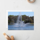 Fontein op een meer notitiekaartje (Voorkant / Achterkant in situ)