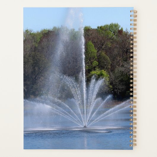 Fontein op een meer planner (Achterkant)