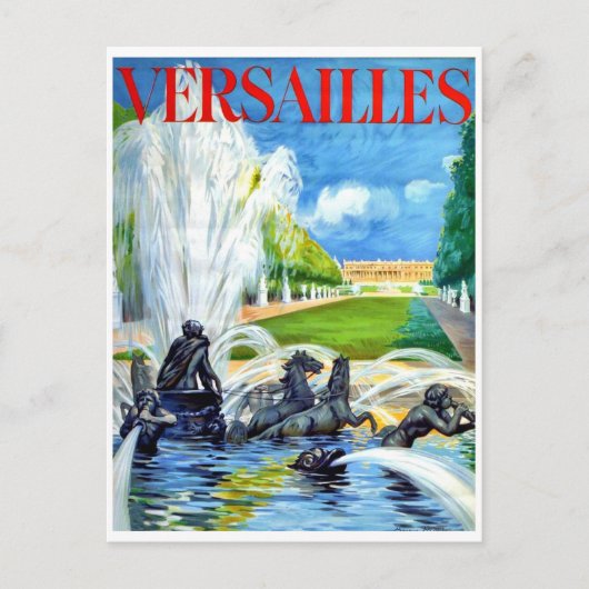 Fontein op het kasteel van Versailles, Frankrijk Briefkaart (Voorkant)