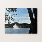 fontein op het meer legpuzzel (Horizontaal)